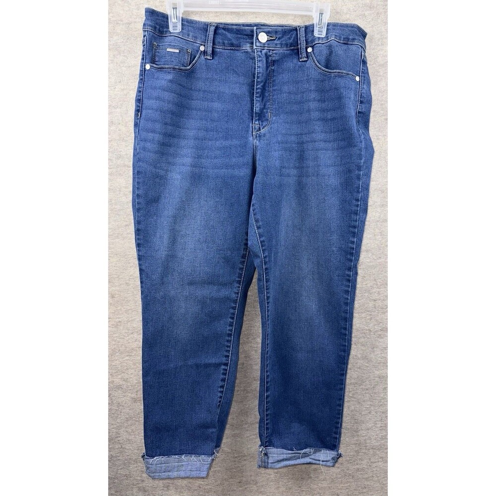 Nine West Gramercy Crop Jeans Women’s Size 12 Midwash